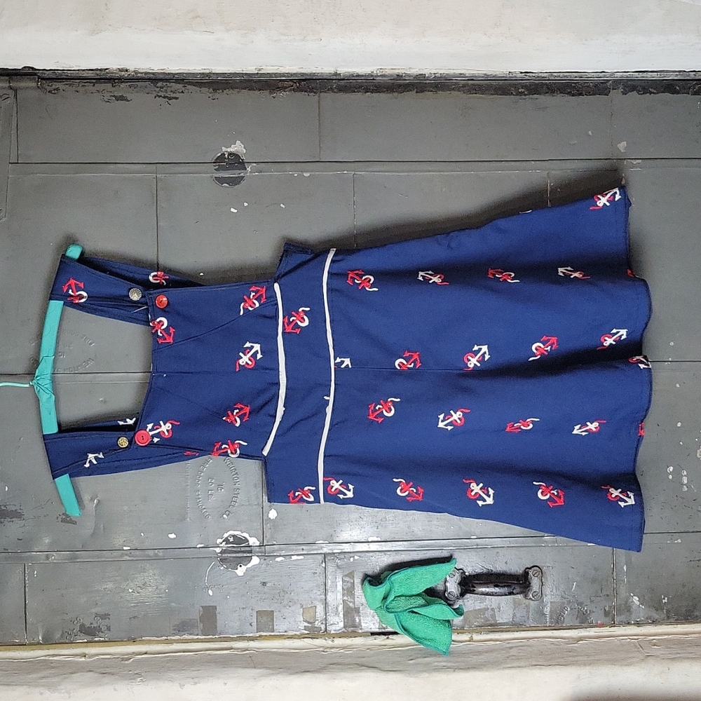 Vintage Nautical Pinafore Dress - Picture 10 of 13
